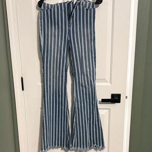 Striped Flare Jeans